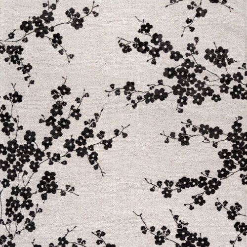 Tapis Floral Japonais Blanc Neige — Louis De Poortere Sakura 9835