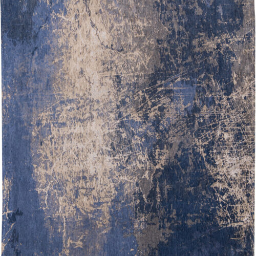 Tapis Graphique Vintage Sixties Bleu Marine — Louis De Poortere Mad Men Cracks 8629