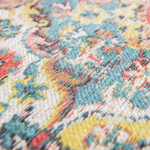 Détail tissage tapis Bakhtiari Janiserry Multi Louis De Poortere