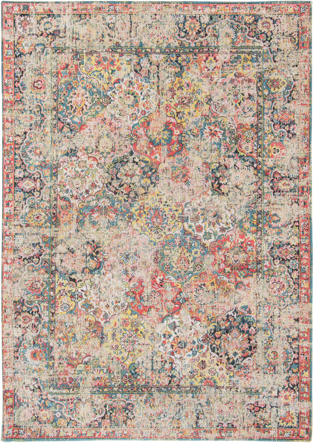 Tapis Oriental Bleu Doré — Louis De Poortere Antiquarian Bakhtiari 9127 Tapis Oriental Vintage Multicolore