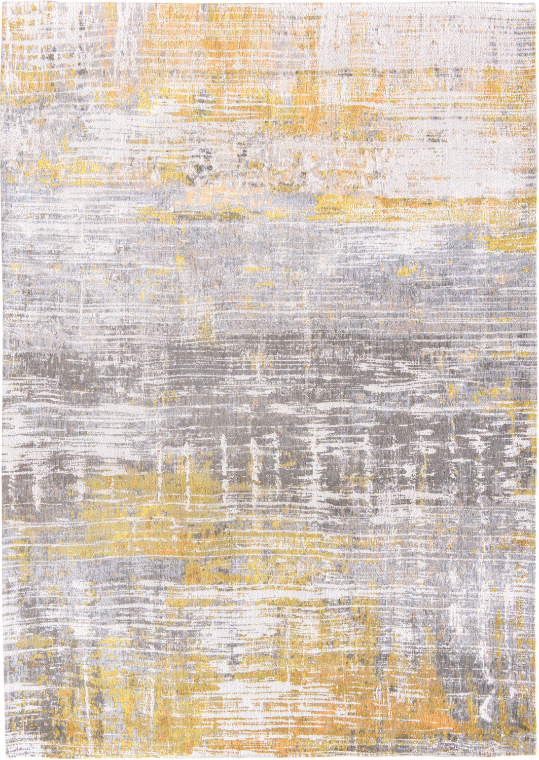 Tapis Abstrait Rayé Jaune Soleil — Louis De Poortere Atlantic Streaks 8715