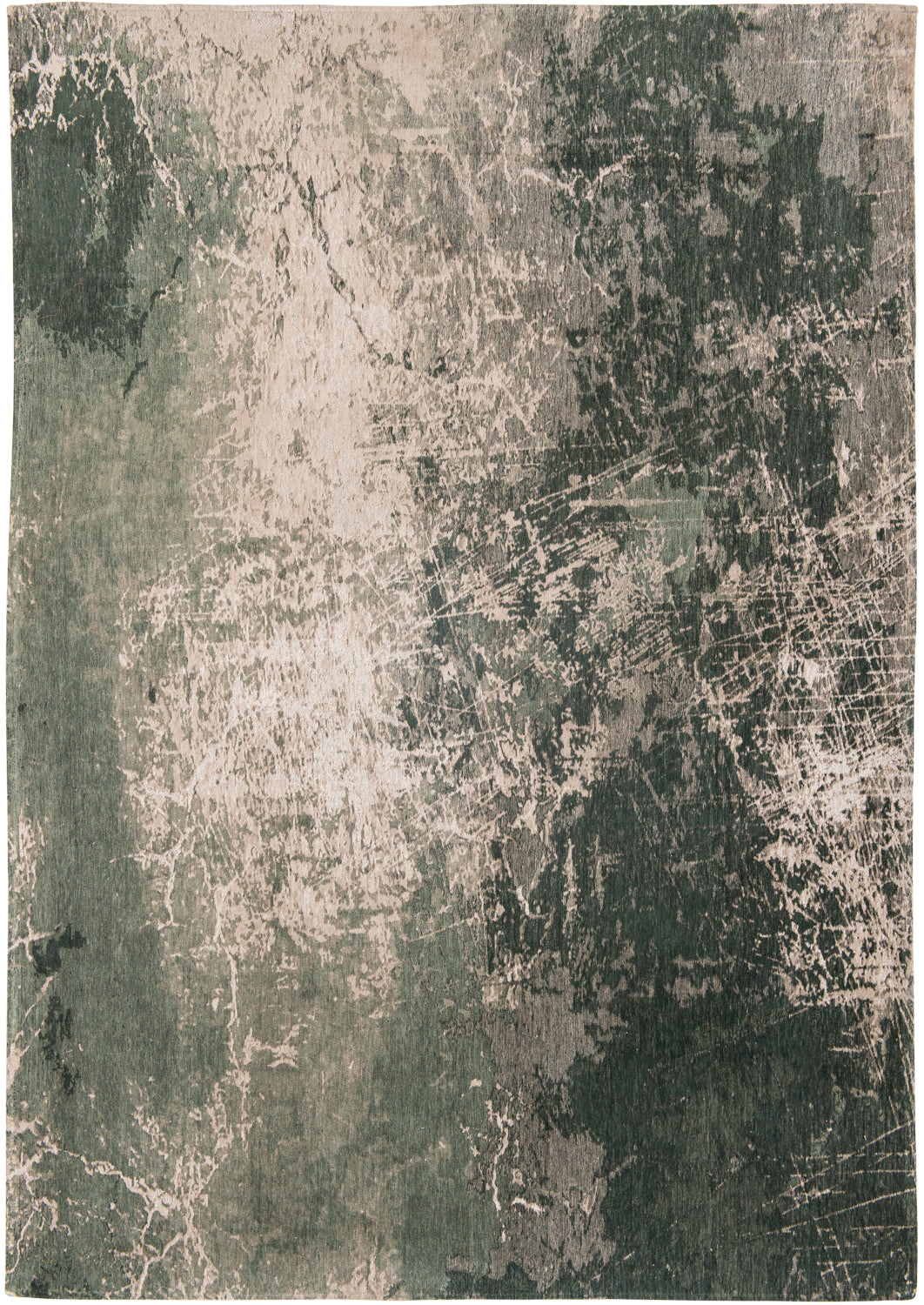 Tapis Graphique Vintage Sixties Vert Sapin — Louis De Poortere Mad Men Cracks 8723