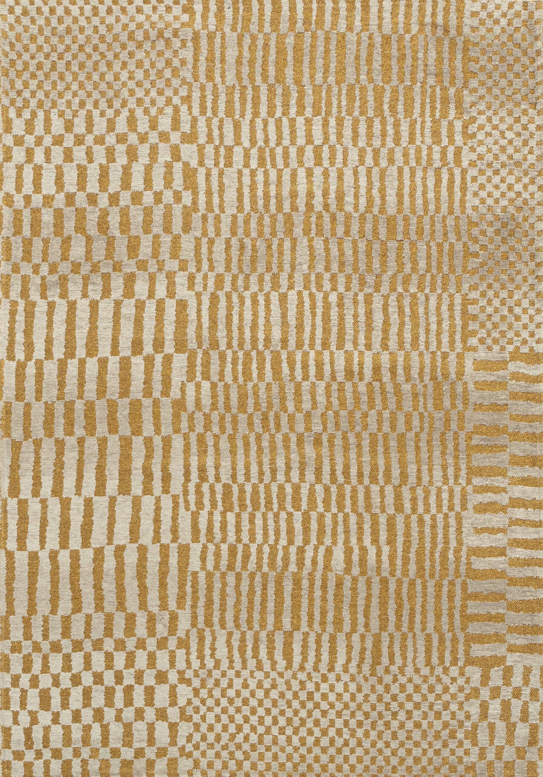 Tapis Berbère Géométrique Vert — Louis De Poortere Structures Berber 9650 Tapis Berbère Géométrique Sable
