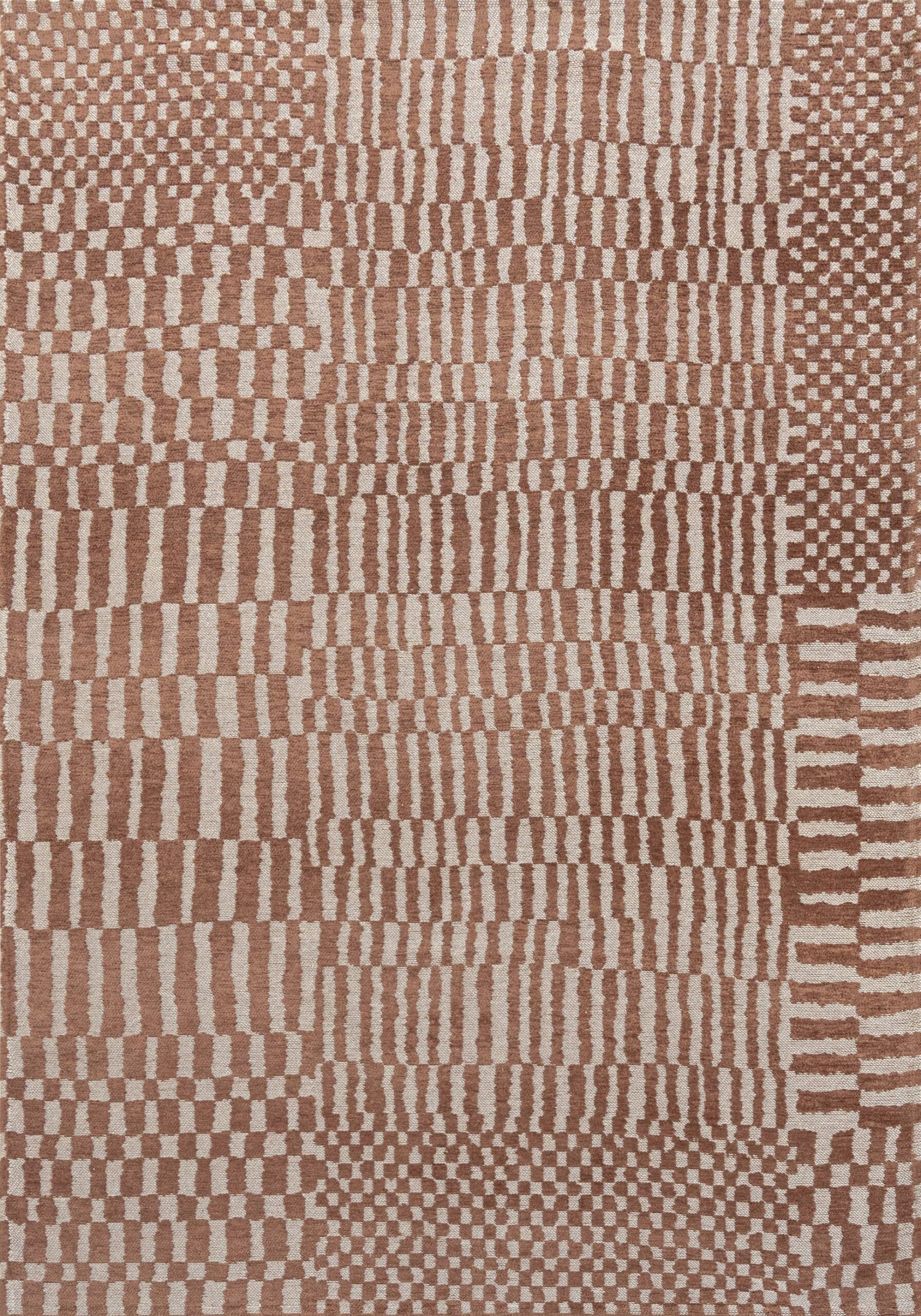 Tapis Berbère Géométrique Vert — Louis De Poortere Structures Berber 9650 Tapis Berbère Géométrique Taupe