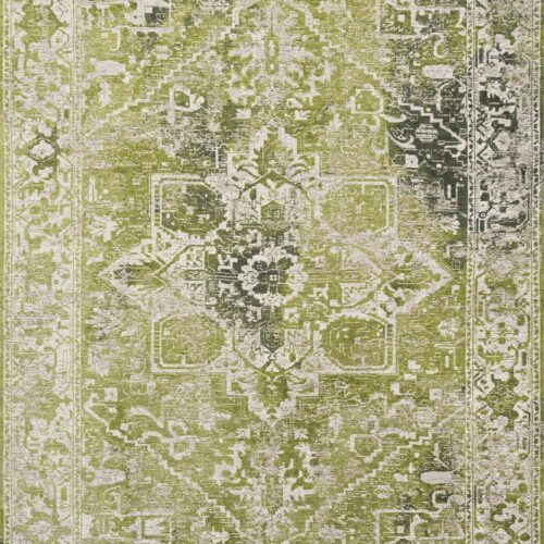 Tapis Oriental Vintage Vert Olive — Louis De Poortere Antiquarian Tabriz 9645