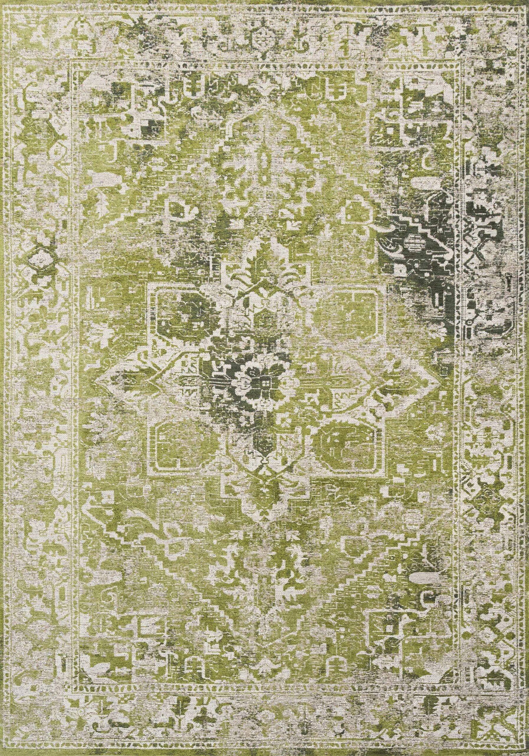 Tapis Oriental Vintage Vert Olive — Louis De Poortere Antiquarian Tabriz 9645