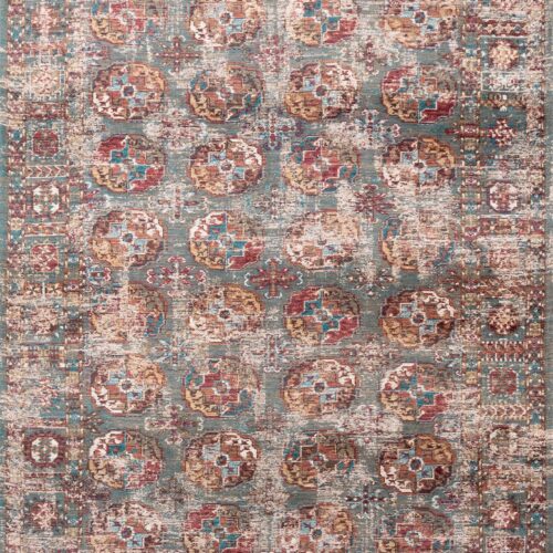 Tapis Oriental Géométrique Multicolore — Louis De Poortere Antiquarian Kasak 9845
