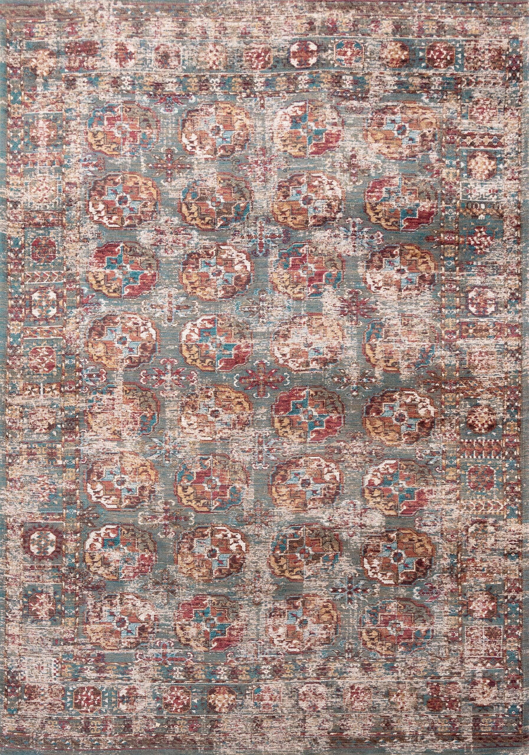 Tapis Oriental Géométrique Multicolore — Louis De Poortere Antiquarian Kasak 9845