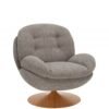 fauteuil memento retro taupe pied naturel athezza