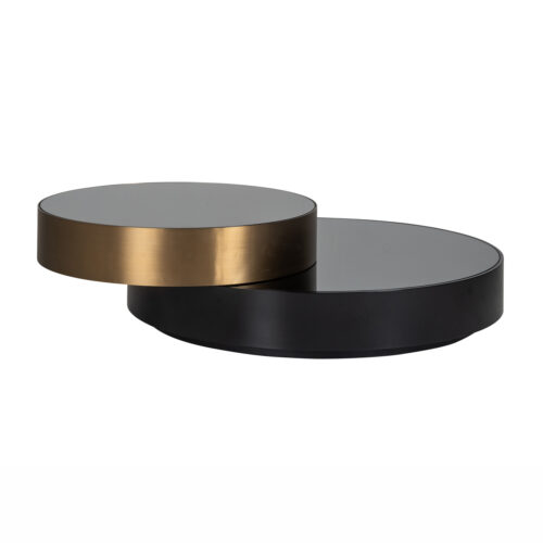 Table basse Alexander Jones noir or Slice Richmond Interiors - lot de 2