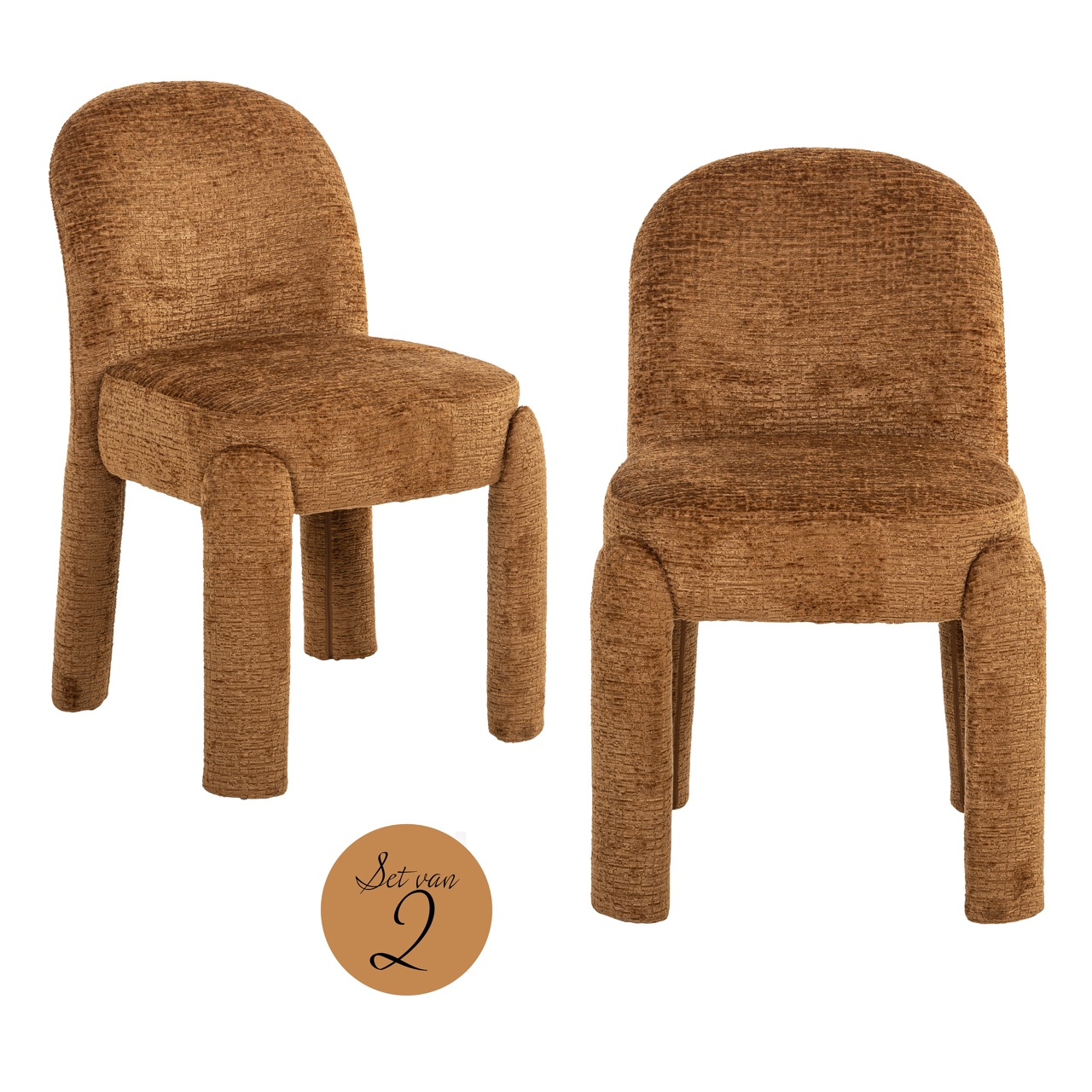 Chaise de salle à manger Brandi cognac fusion (lot de 2) Richmond Interiors