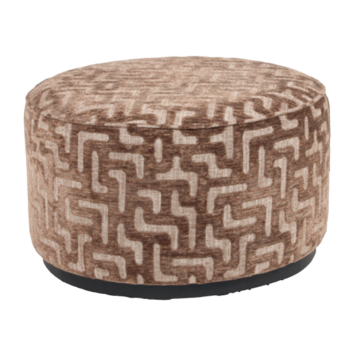 Canapés et fauteuils Pouf Lexie marron labyrinth 70cm Richmond Interiors