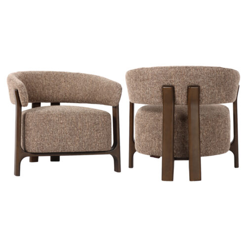 Fauteuil lounge Dalara marron tweed Richmond Interiors