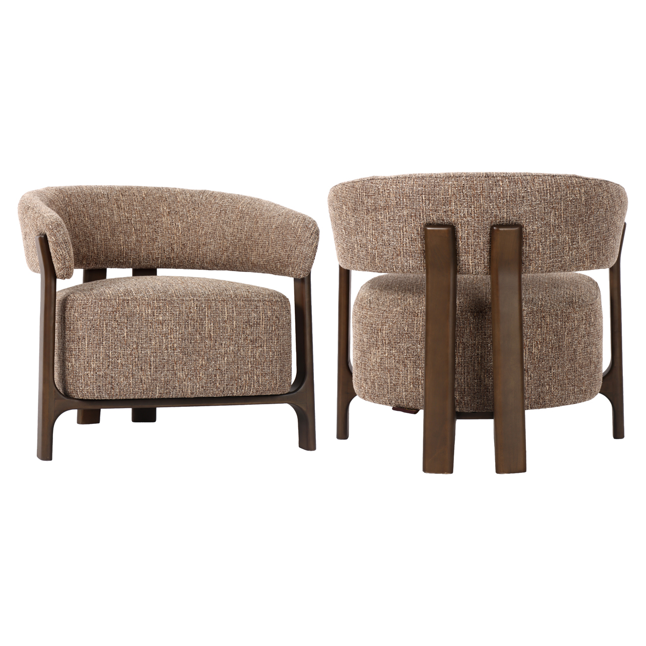 Fauteuil lounge Dalara marron tweed Richmond Interiors
