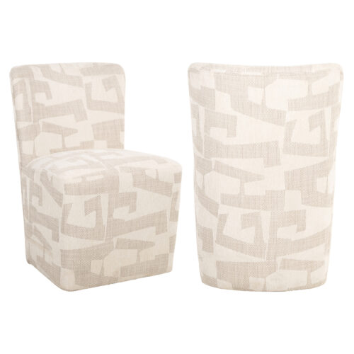 Chaise de salle à manger Lorain beige graffic Richmond Interiors