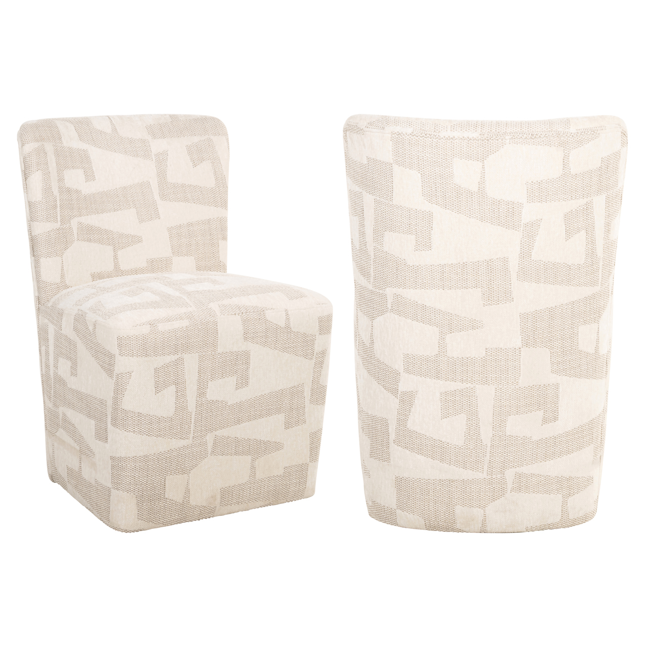 Chaise de salle à manger Lorain beige graffic Richmond Interiors