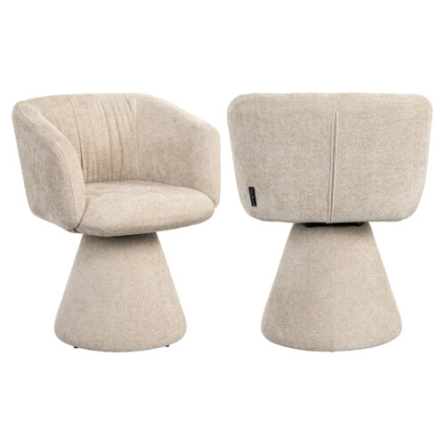 Chaise de salle à manger Madeline cream unicorn pivotant Richmond Interiors
