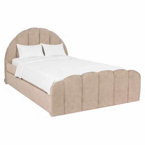 Lit Pixie clay chenille 120x200 avec lit gigogne Richmond Interiors