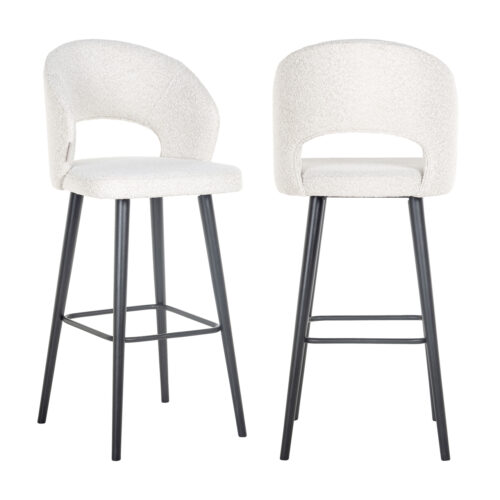 Tabouret de bar Savoy blanc bouclé Richmond Interiors