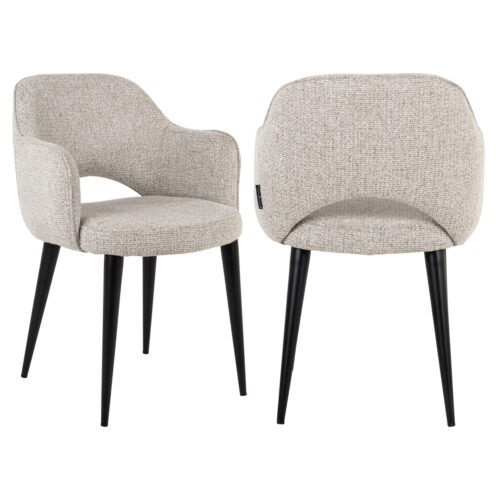 Chaise de salle à manger Giovanna natural fancy ignifuge Richmond Interiors