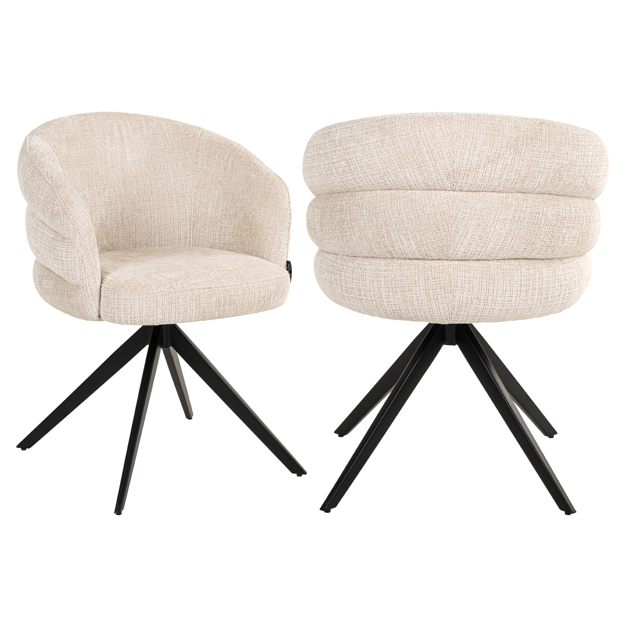 Chaise de salle à manger Serenity niagara beige pivotant ignifuge Richmond Interiors