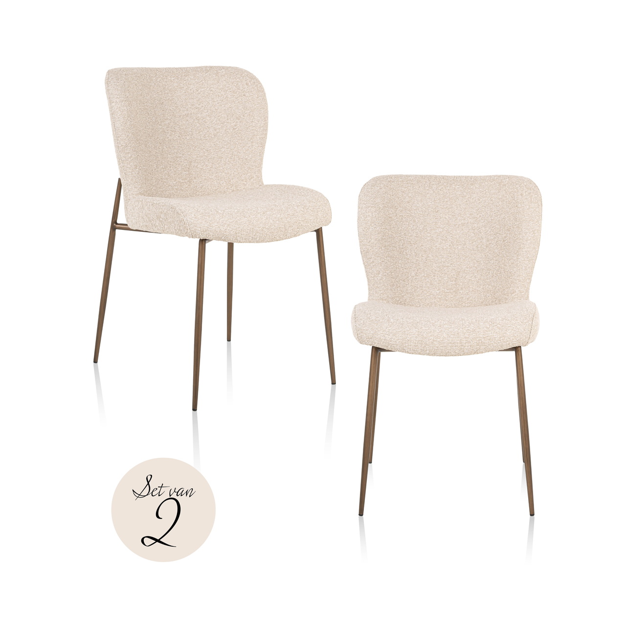 Chaise de salle à manger Odarby biscotti (lot de 2) Richmond Interiors