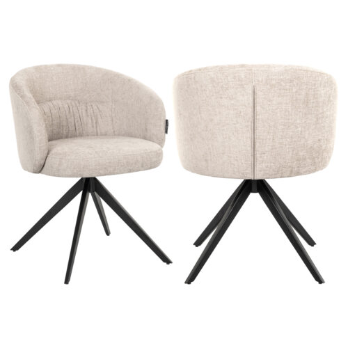 Chaise de salle à manger Olivia natural miami pivotant Richmond Interiors