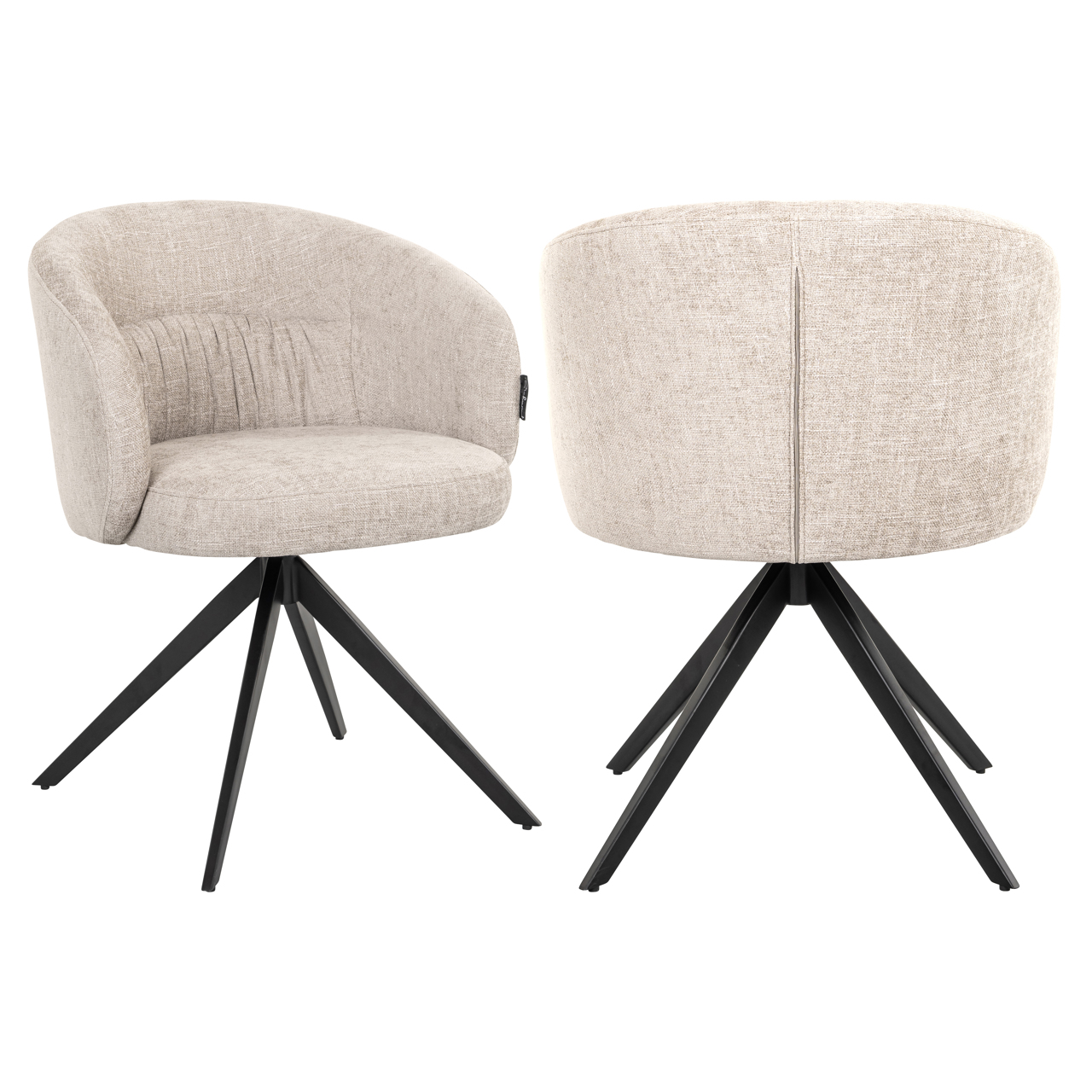 Chaise de salle à manger Olivia natural miami pivotant Richmond Interiors