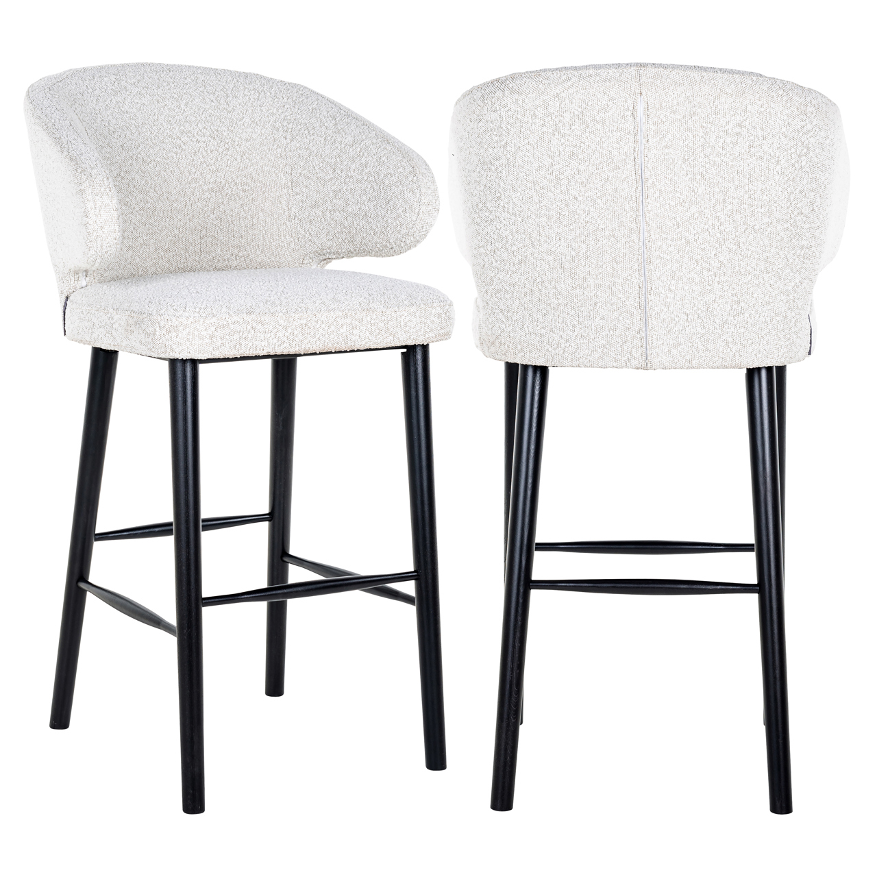 Tabouret de bar Indigo blanc bouclé Richmond Interiors