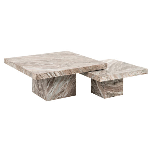Table basse Rashford Blush beige Richmond Interiors - lot de 2