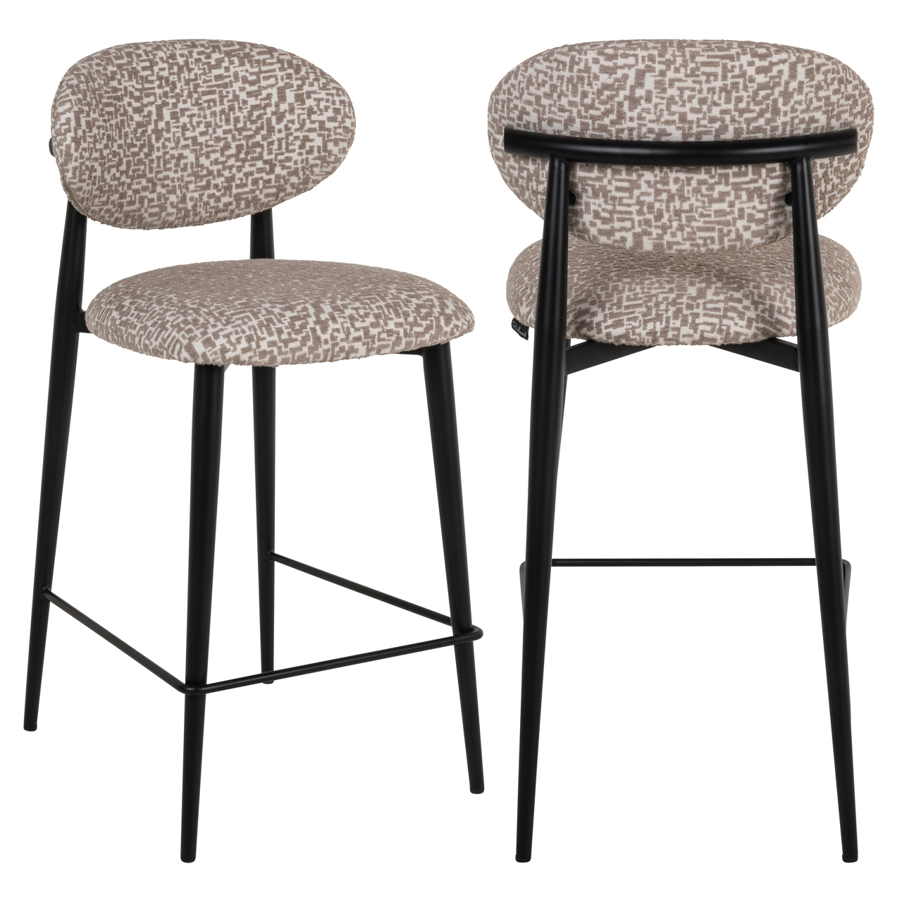 Tabouret de bar Dantes Hazel Natural Geo Richmond Interiors H67