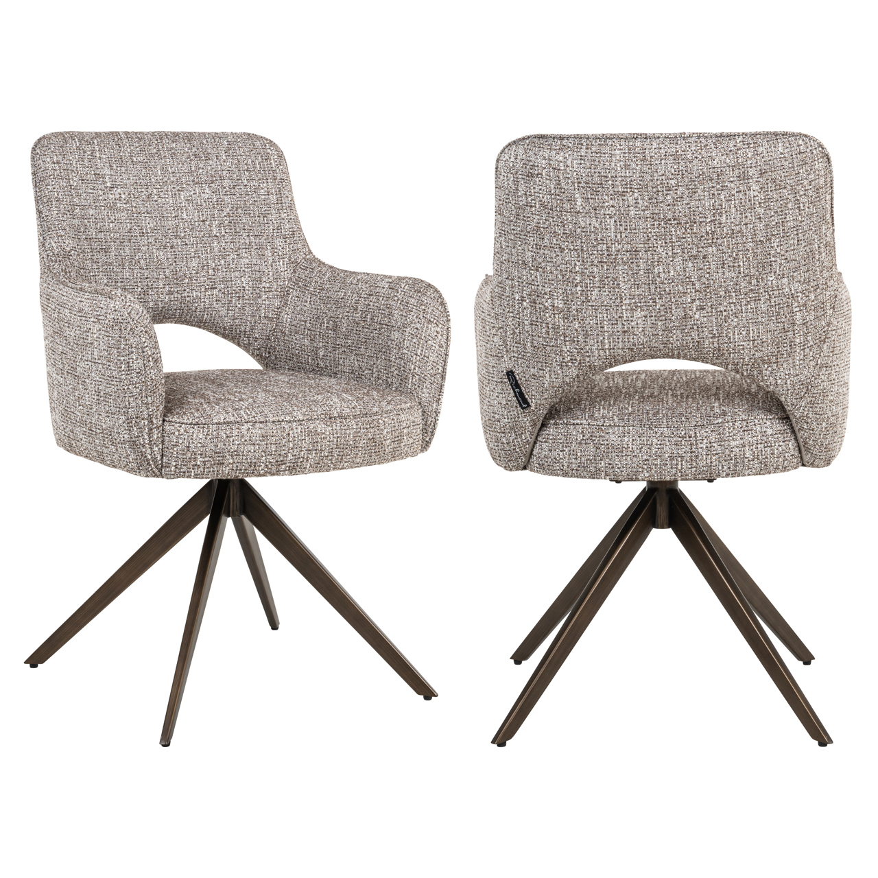 Chaise Ginerva earth tweed pivotant Richmond Interiors
