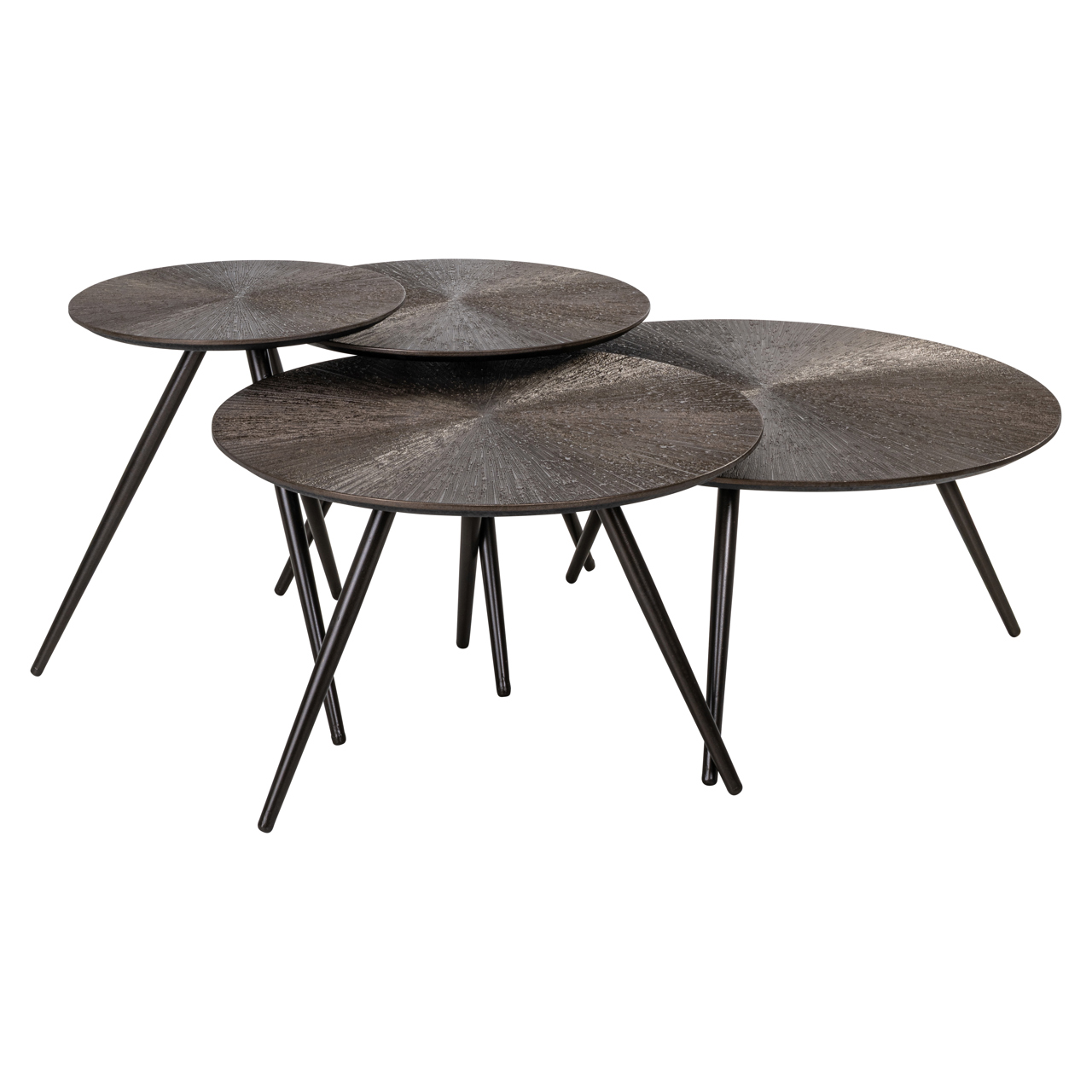 Table basse gigogne Quadra Brunzae Richmond Interiors - lot de 4