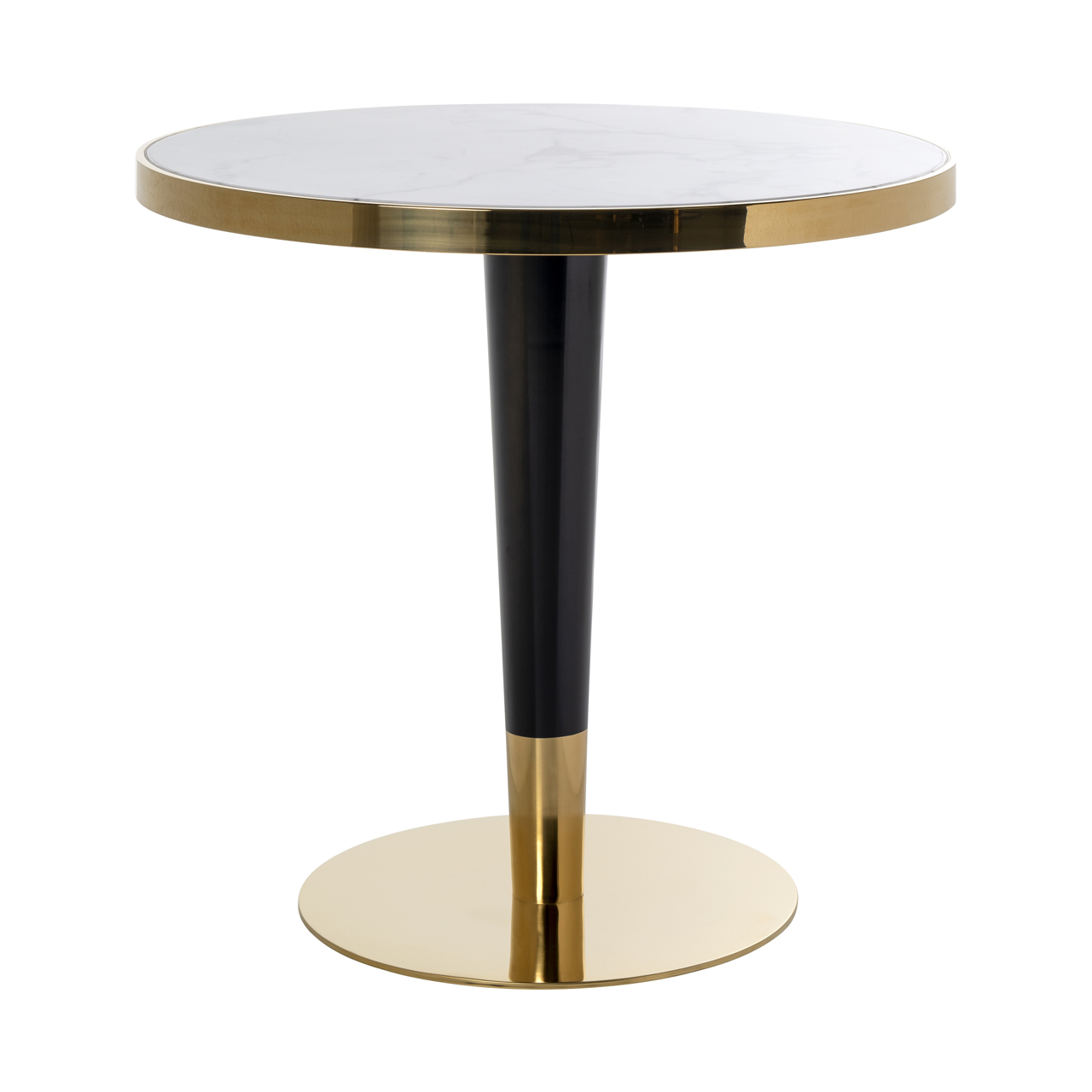 Table bistro ronde Osteria noir blanc Richmond Interiors 80cm