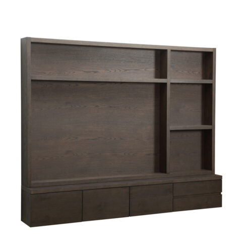 Promotions Meuble TV Lachance marron 3 portes 2 tiroirs Richmond Interiors