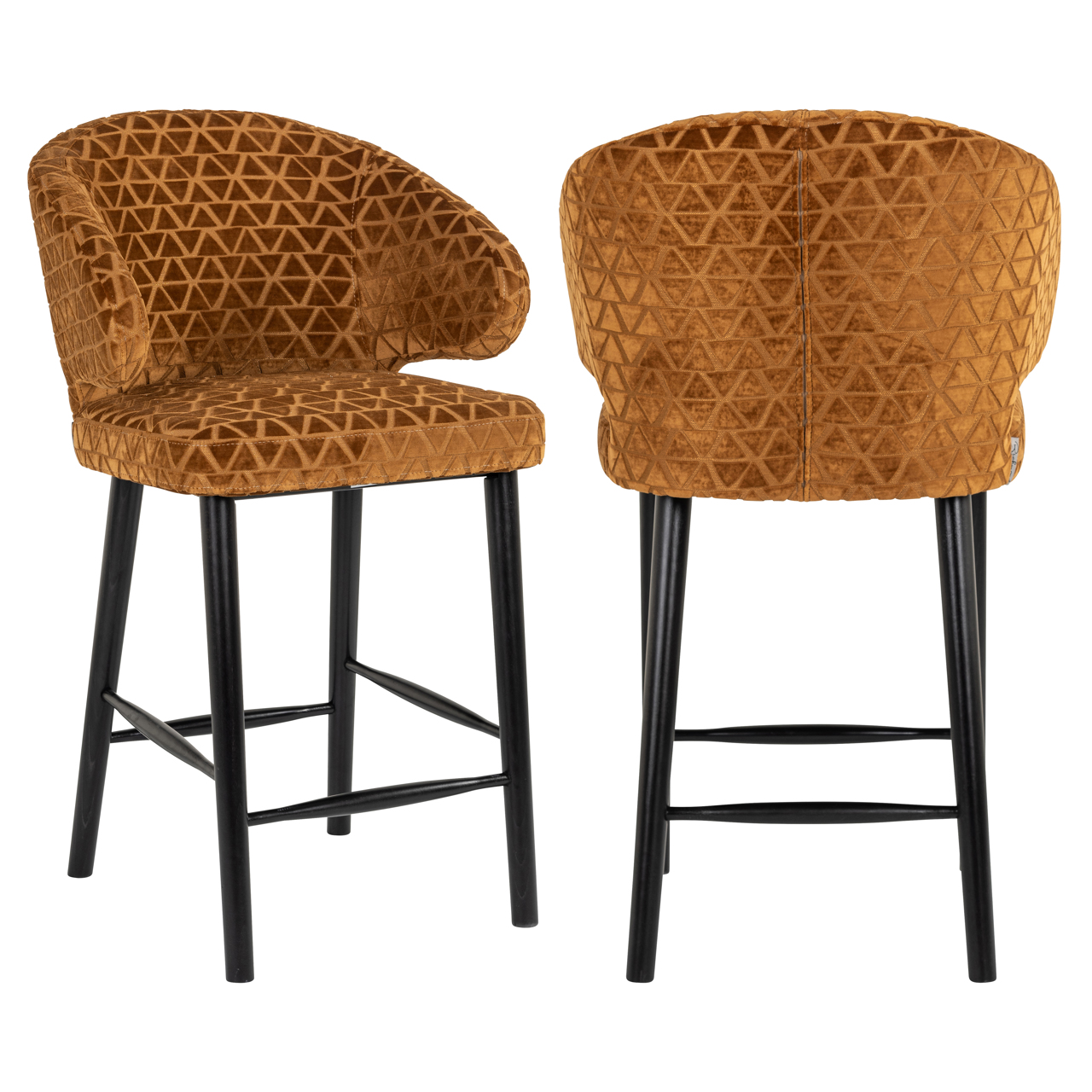 Tabouret de comptoir Indigo old gold triangle Richmond Interiors