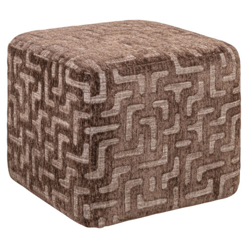 Pouf & repose-pieds Ciela marron labyrinth Richmond Interiors