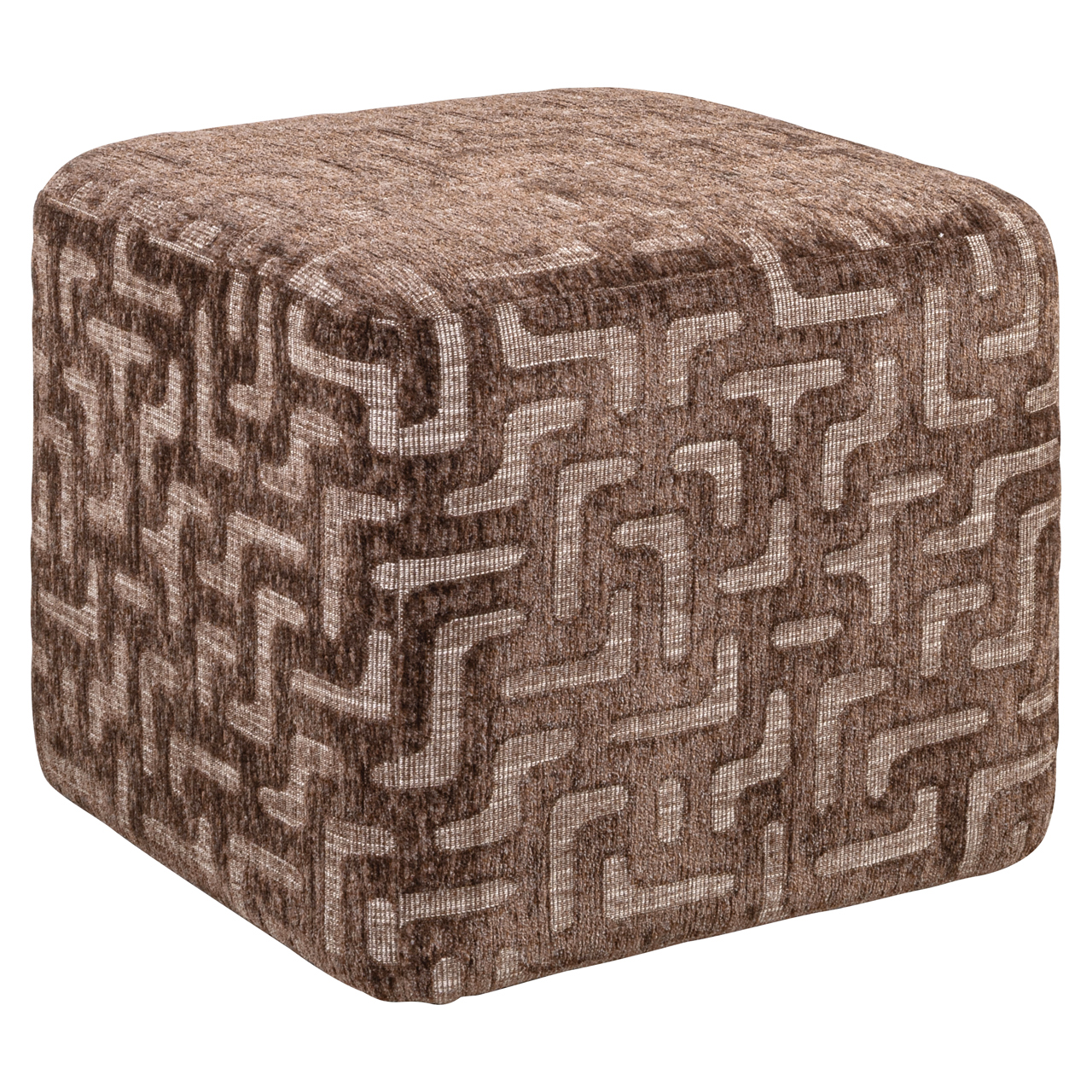 Pouf & repose-pieds Ciela marron labyrinth Richmond Interiors