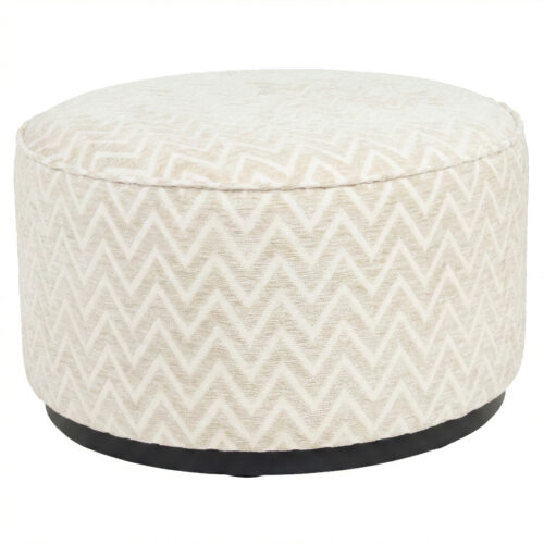 Canapés et fauteuils Pouf Lexie beige chevron 70cm Richmond Interiors