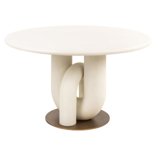 Table salle a manger Table design ronde Winslow blanc 135 Richmond Interiors
