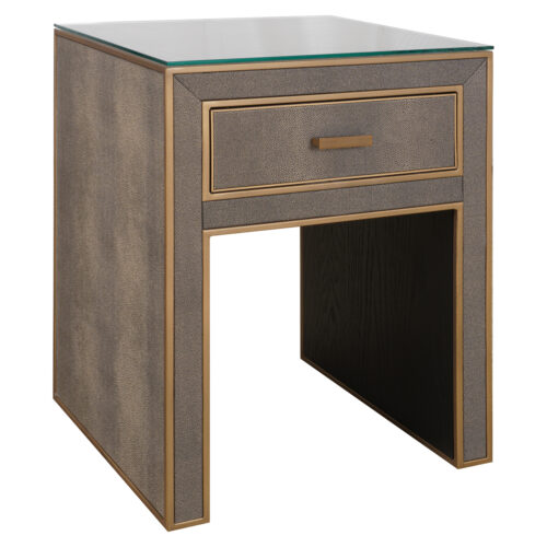 Table de chevet Bloomville laiton shagreen Richmond Interiors