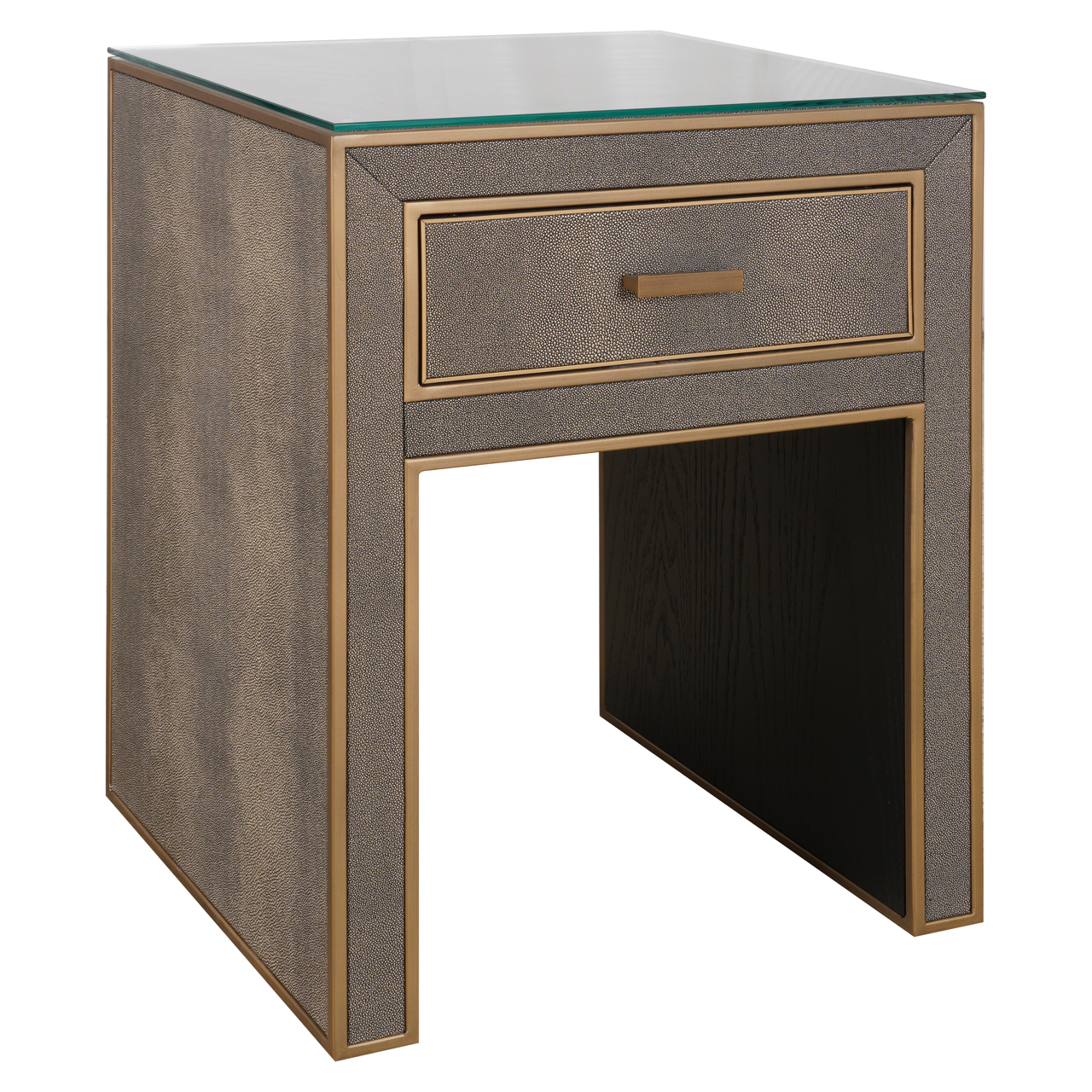 Table de chevet Bloomville laiton shagreen Richmond Interiors