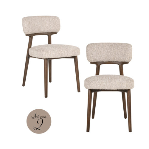 Chaise de salle à manger Basker natural linear (lot de 2) Richmond Interiors