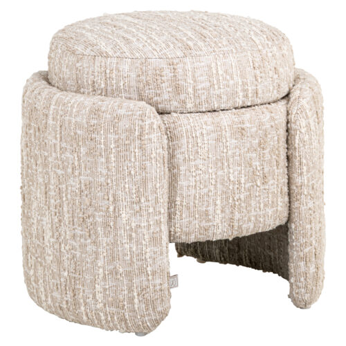 Pouf & repose-pieds Cupid beige angora avec rangement Richmond Interiors