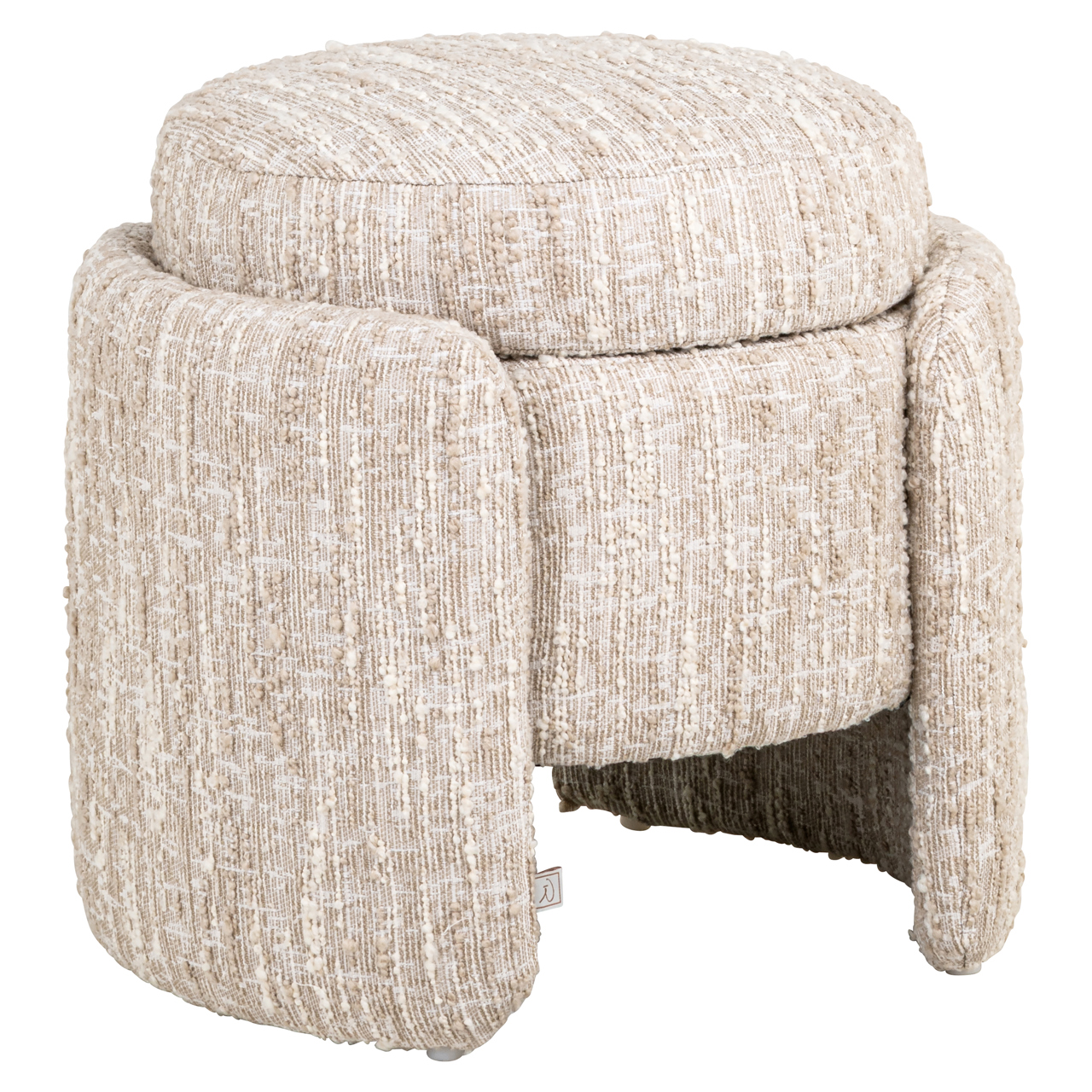 Pouf & repose-pieds Cupid beige angora avec rangement Richmond Interiors