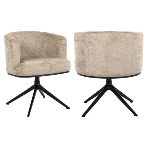 Chaises Richmond Interiors Chaise Cheyenne desert fusion pivotant ignifuge Richmond Interiors