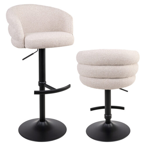Tabouret de bar Nikki biscotti pivotant ignifuge Richmond Interiors