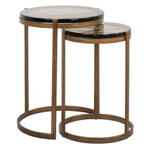 Table d'appoint Cleo gold Richmond Interiors - lot de 2