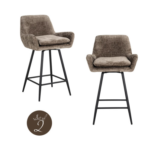 Tabouret de comptoir Linsey niagara stone pivotant (lot de 2) Richmond Interiors
