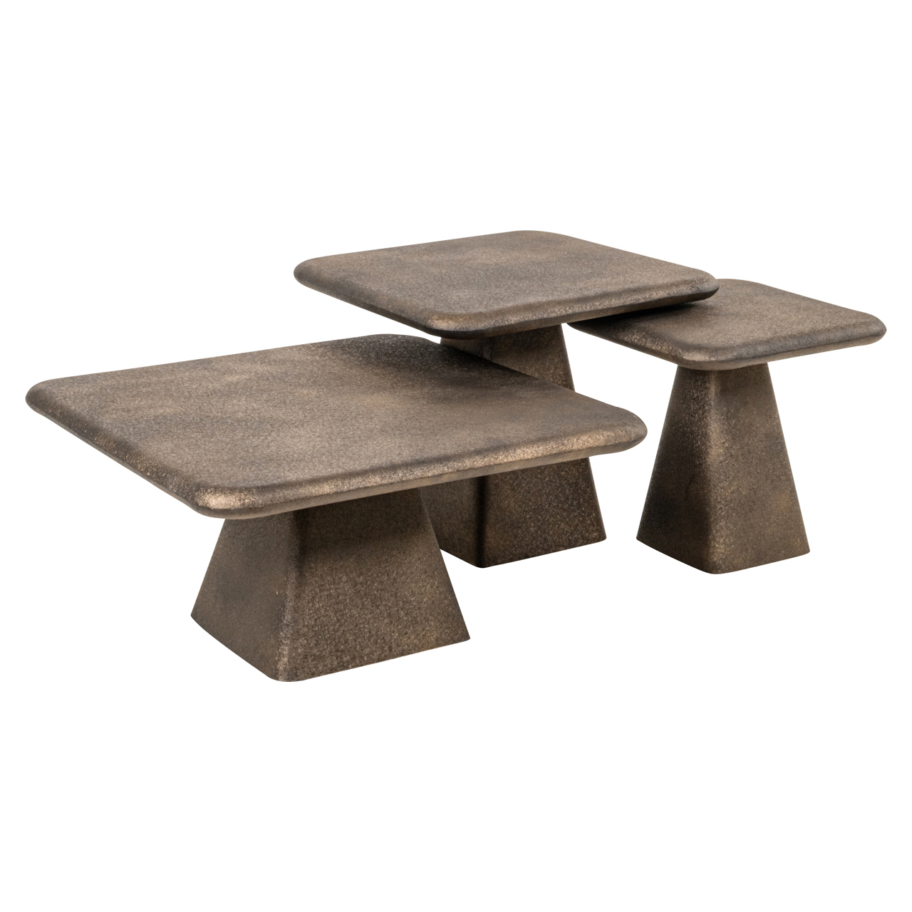 Table basse Marlie gold Richmond Interiors - lot de 3